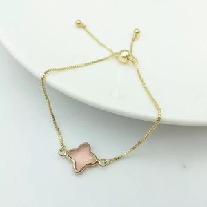 2/$15🔥18k gold stainless steel clover crystal bracelet